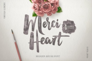 Merci Heart: A Maker’s Brush Font for Handmade Labels, Invitations & Shop Branding