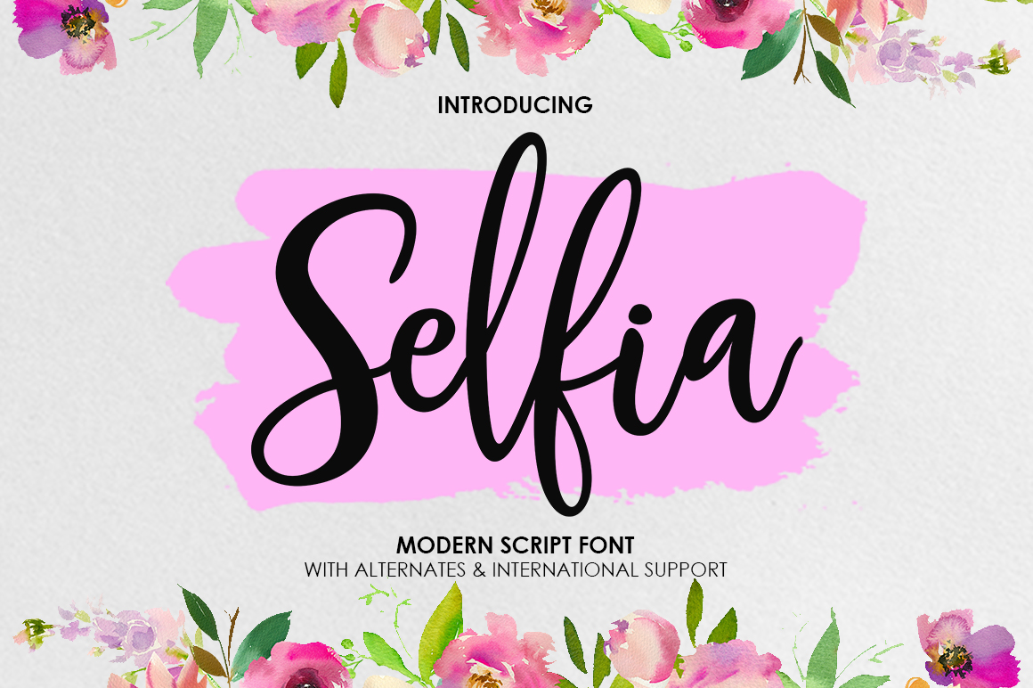 Selfia: A Modern Script Font for Elegant Editorial Design